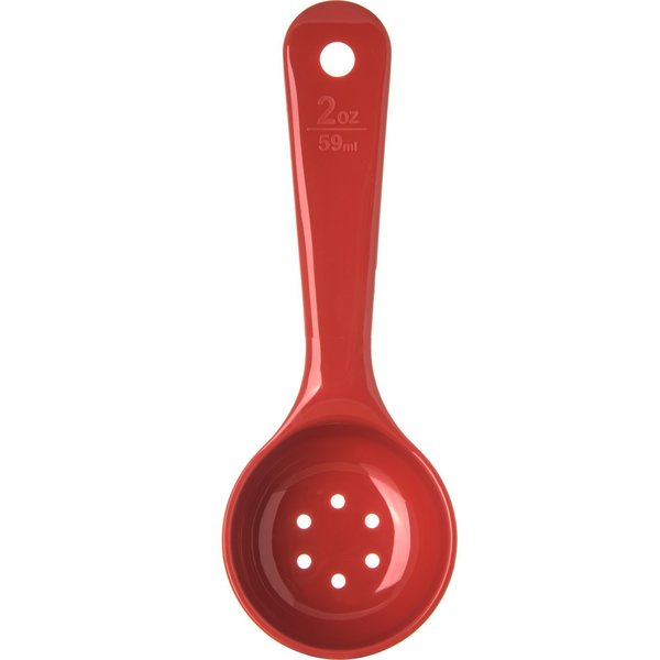 Perforated Short Handle, 2 oz., Red, PK12