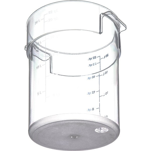 Round Container, 22 qt., Clr, PK6