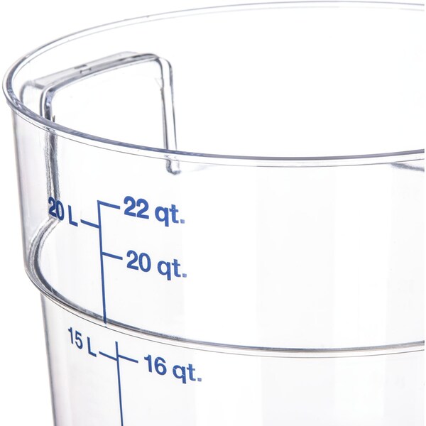 Round Container, 22 qt., Clr, PK6