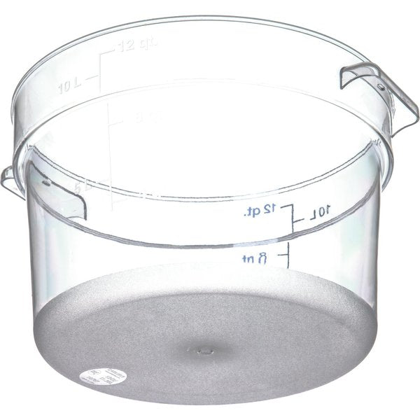 Round Container, 12 qt., Clr, PK6