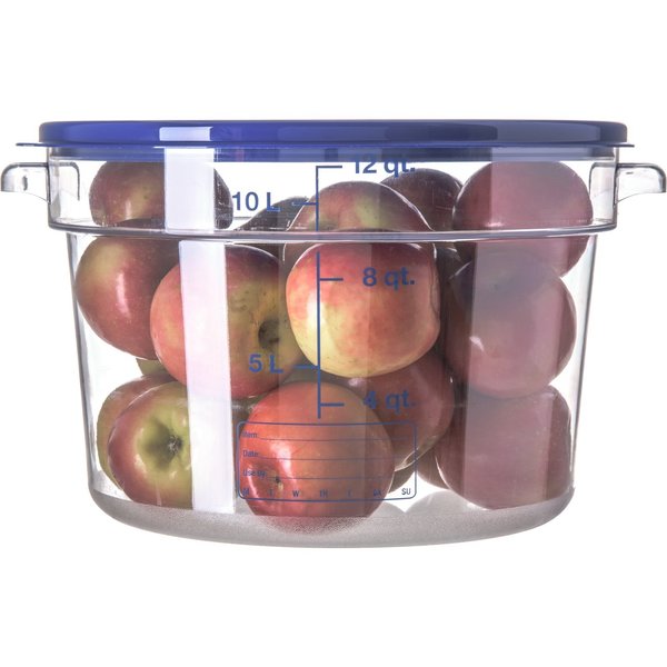 Round Container, 12 qt., Clr, PK6