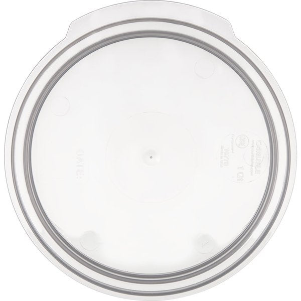 Rnd Container Lid, 1 qt., Translucent, PK12