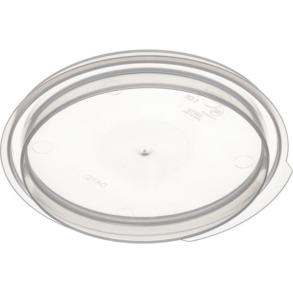 Rnd Container Lid, 1 qt., Translucent, PK12