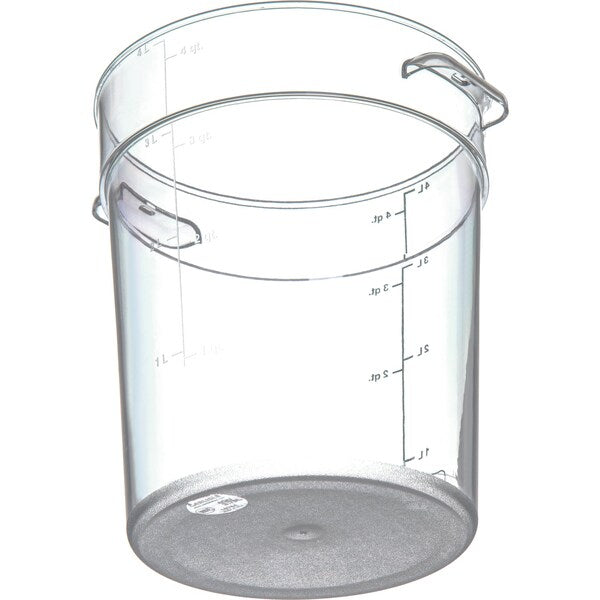 Round Container, 4 qt., Clr, PK12