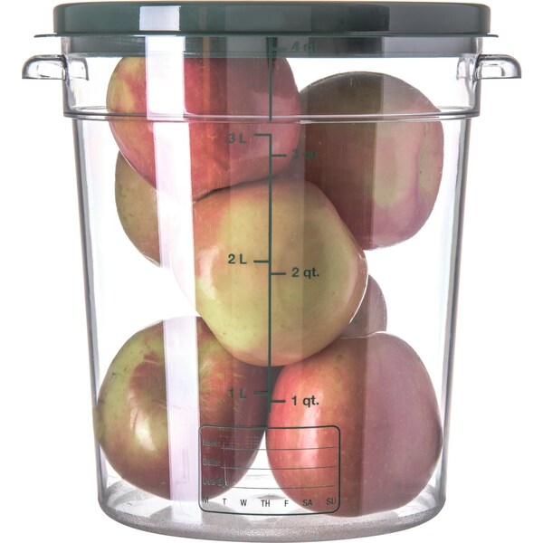 Round Container, 4 qt., Clr, PK12