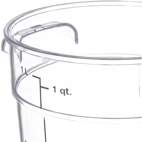 Round Container, 1 qt., Clr, PK12