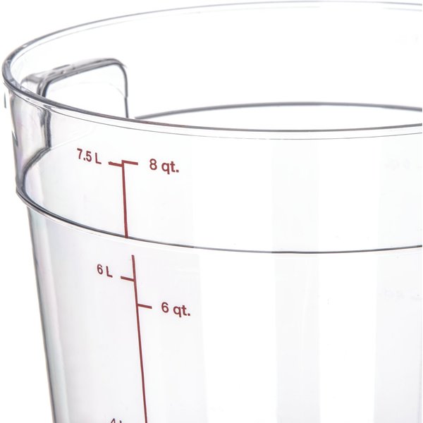 Round Container, 8 qt., Clr, PK12