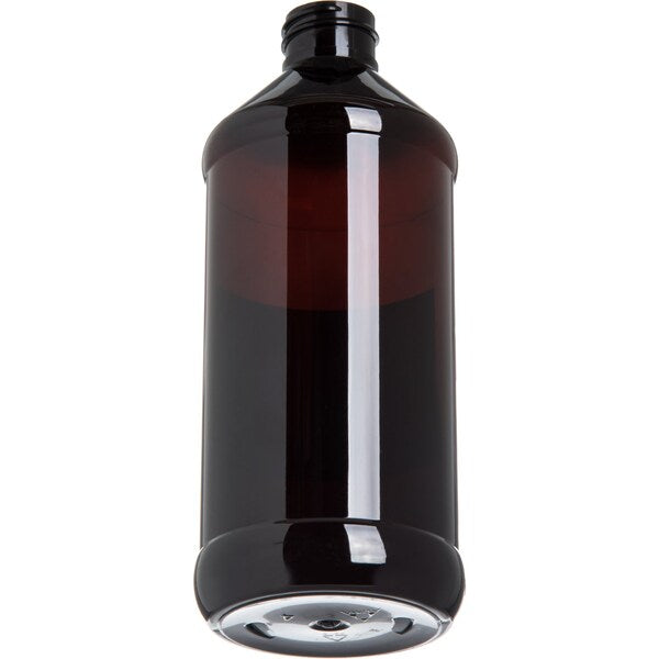 Amber Bottle w/Label, 16 oz., PK12