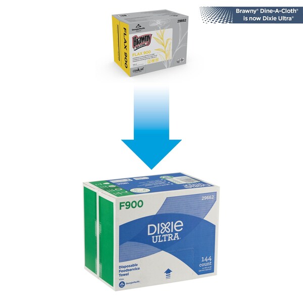 Dry Wipe, White, Flax, 144 Wipes, 12 3/4 in x 21 in