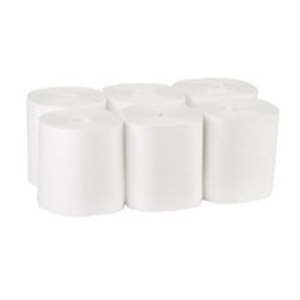 Dry Wipe Roll, White, Refill, Paper, 6 PK, 90 Wipes, 12 in x 12 in