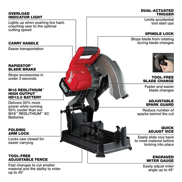 M18 FUEL 14 in. Abrasive Chop Saw (Tool Only)