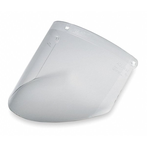 Faceshield Visor, Polycarbonate, Uncoated, 9 in Visor Height, 14.5 in Visor Width, Clear