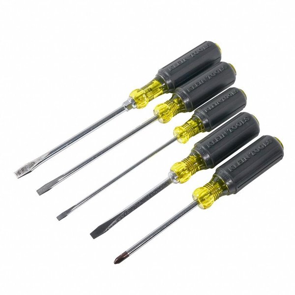 General Purpose Screwdriver Set, Slotted and Phillips Tip, Ergonomic Grip, 5-Piece