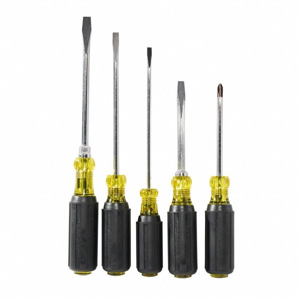General Purpose Screwdriver Set, Slotted and Phillips Tip, Ergonomic Grip, 5-Piece