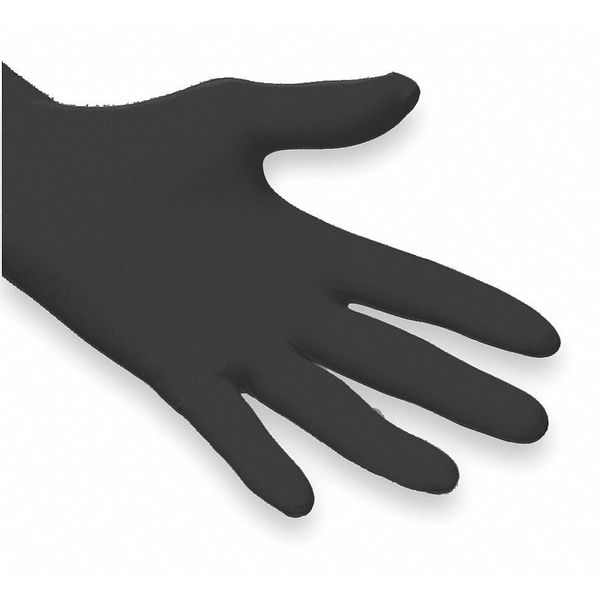 Microflex Onyx Exam Gloves with Textured Fingertips, Nitrile, Powder-Free, XL, Black, 100 Pack
