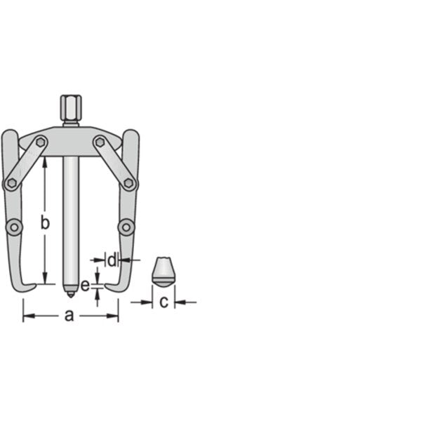 Puller, 2-Arm Pattern, 130 x 140mm