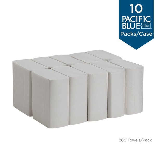 Pacific Blue Ultra Multifold Paper Towels, 1, 260, White, 10 PK