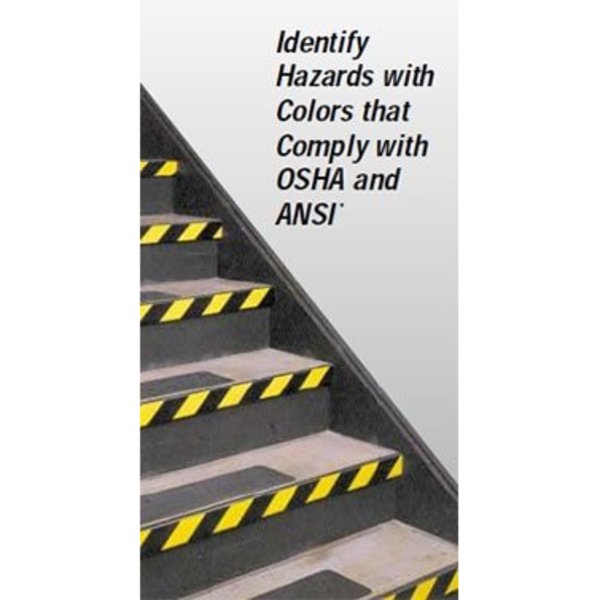 Marking Tape, Roll, 1In W, Black/Yellow