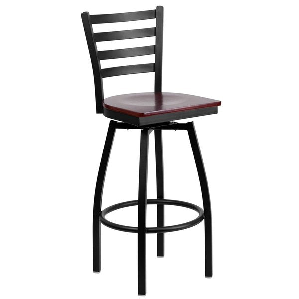 Black Ladder Stool-Mah Seat