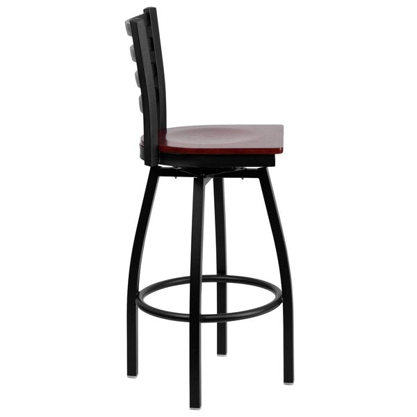 Black Ladder Stool-Mah Seat