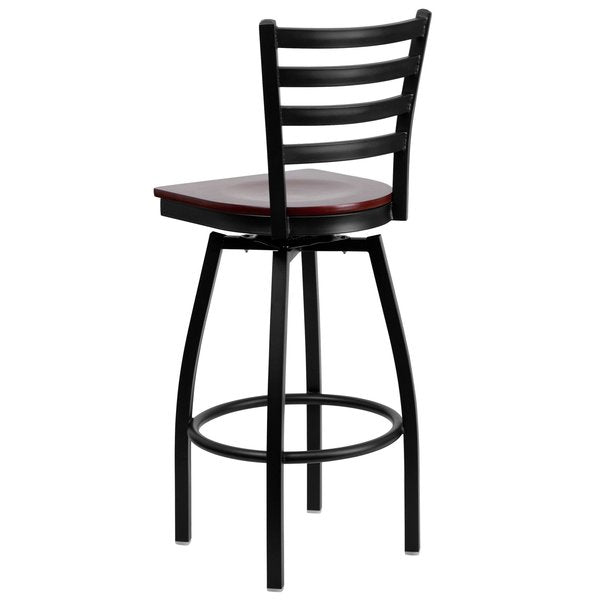 Black Ladder Stool-Mah Seat