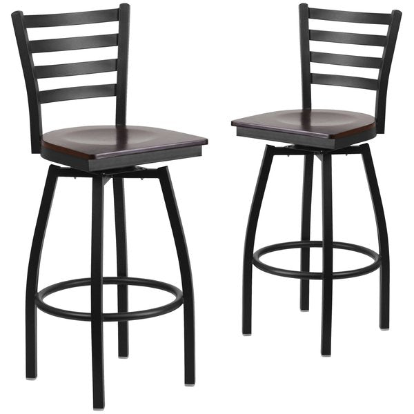 Black Ladder Stool-Wal Seat