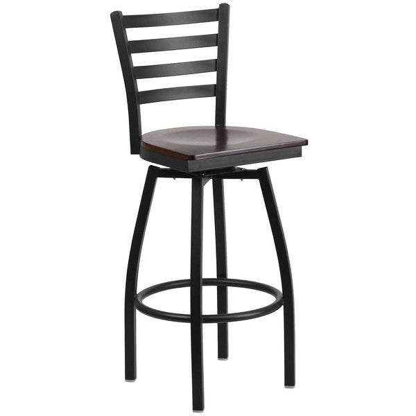 Black Ladder Stool-Wal Seat