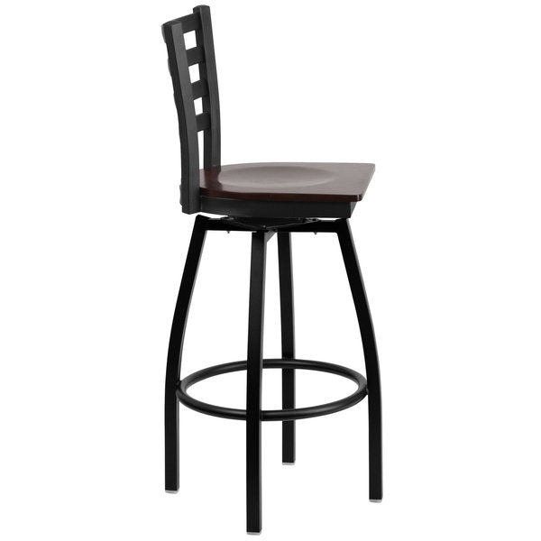 Black Ladder Stool-Wal Seat