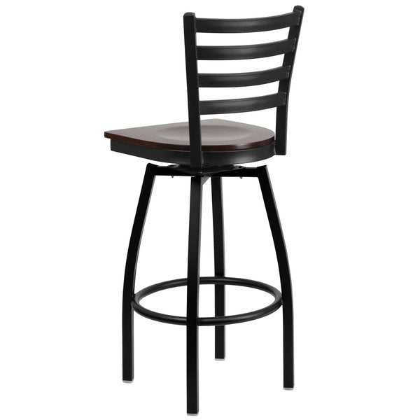 Black Ladder Stool-Wal Seat