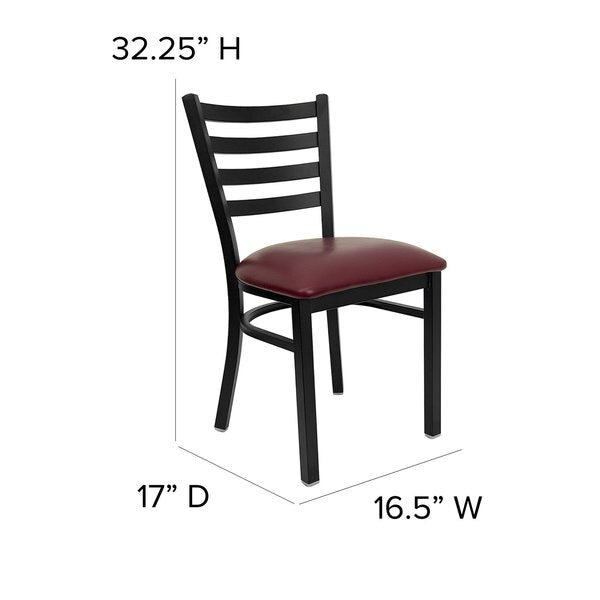 Black Ladder Chair-Burg Seat
