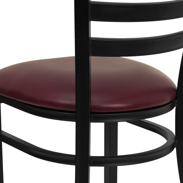 Black Ladder Chair-Burg Seat
