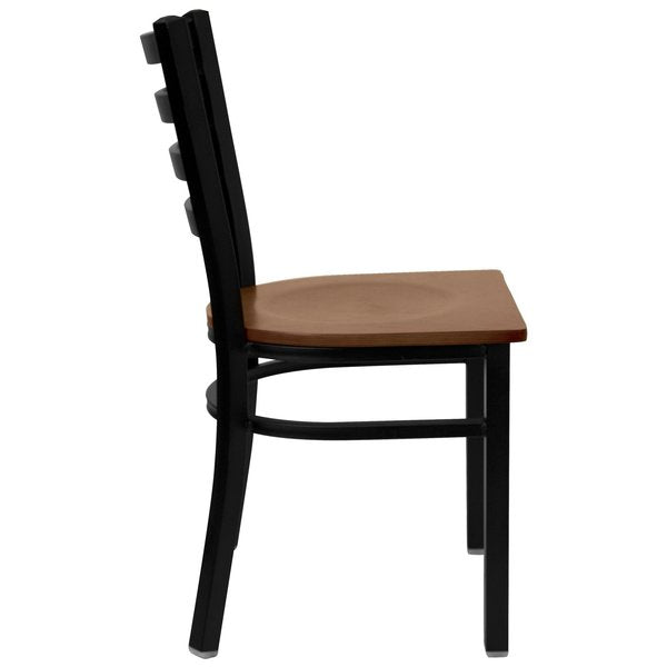 Black Ladder Chair-Cherry Seat