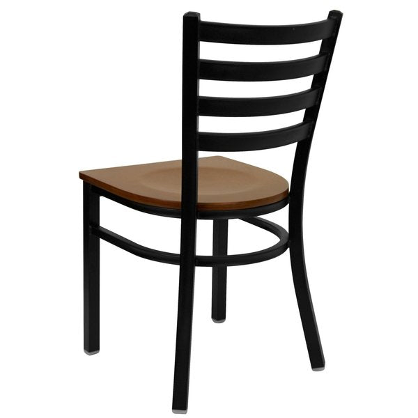 Black Ladder Chair-Cherry Seat