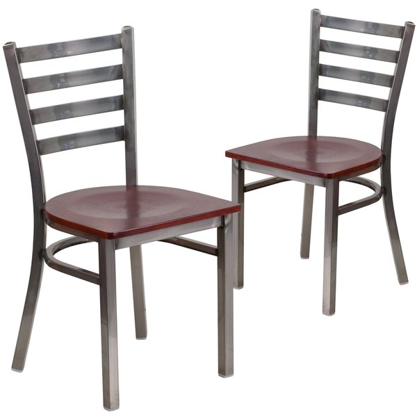 Clear Ladder Chair-Mah Seat