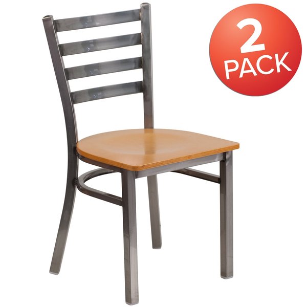 Clear Ladder Chair-Nat Seat
