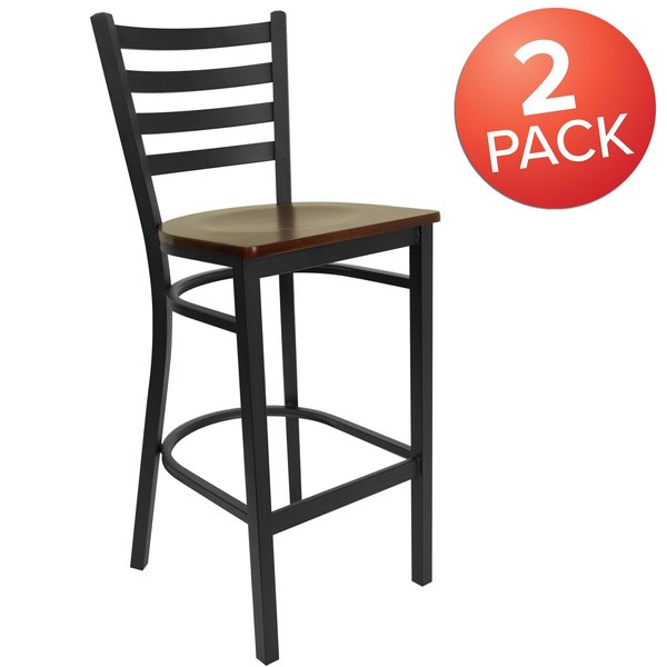 Black Ladder Stool-Mah Seat