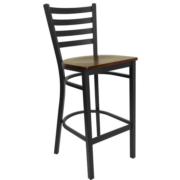 Black Ladder Stool-Mah Seat