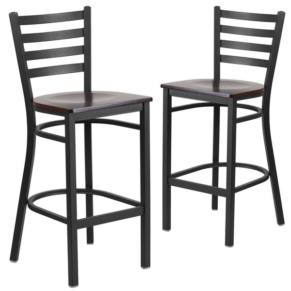 Black Ladder Stool-Wal Seat