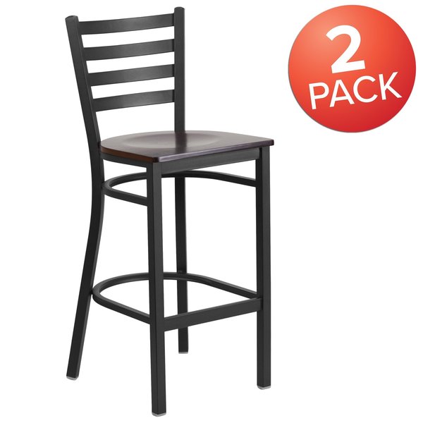 Black Ladder Stool-Wal Seat
