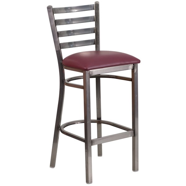 Clear Ladder Stool-Burg Seat
