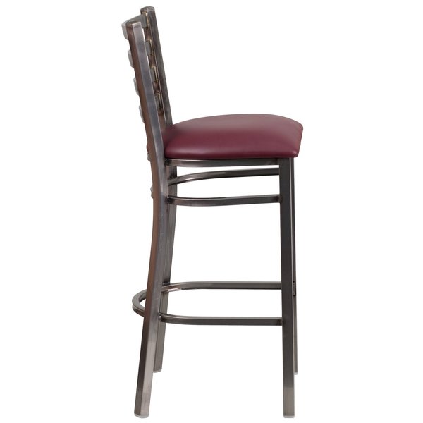 Clear Ladder Stool-Burg Seat