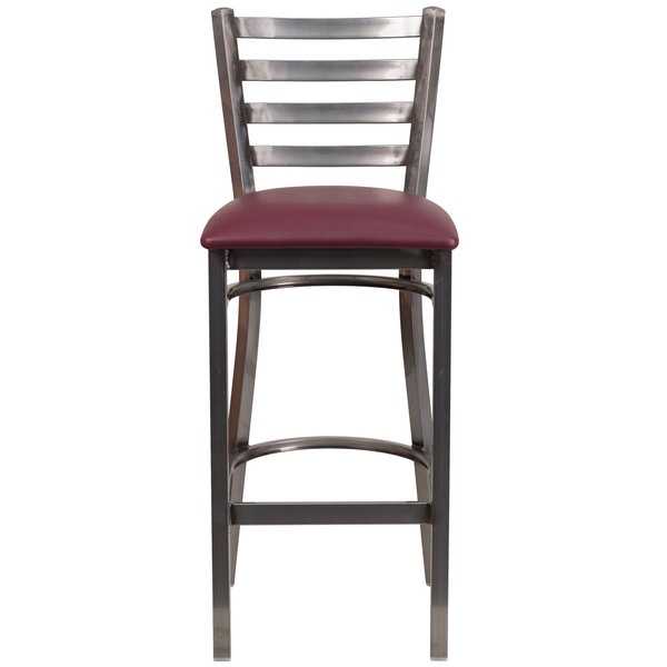 Clear Ladder Stool-Burg Seat