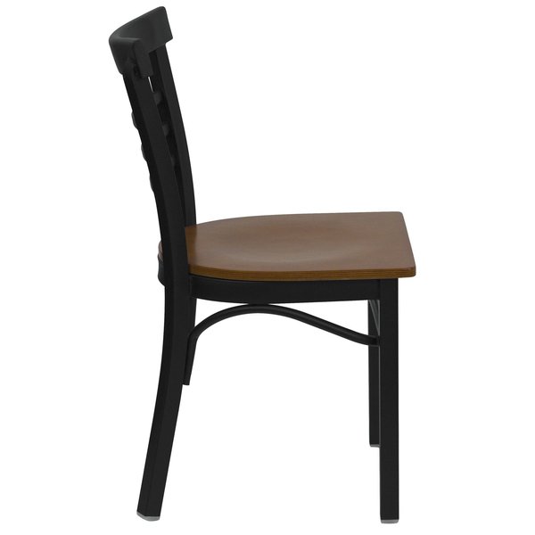 Black Ladder Chair-Cherry Seat