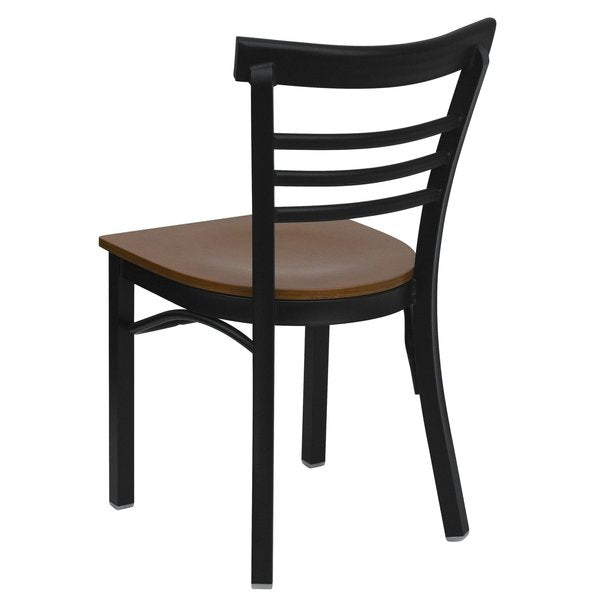 Black Ladder Chair-Cherry Seat