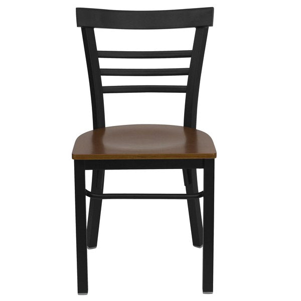 Black Ladder Chair-Cherry Seat