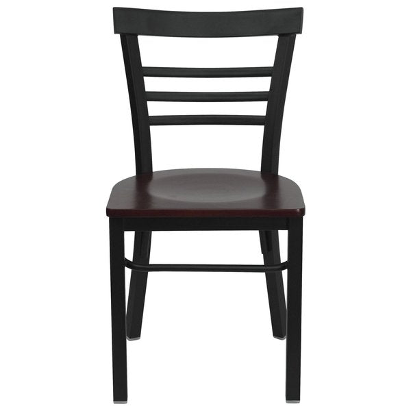 Black Ladder Chair-Mah Seat