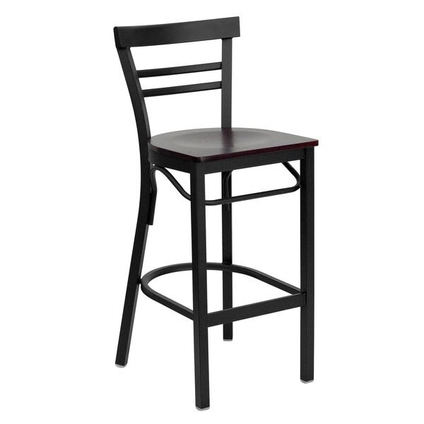 Black Ladder Stool-Mah Seat