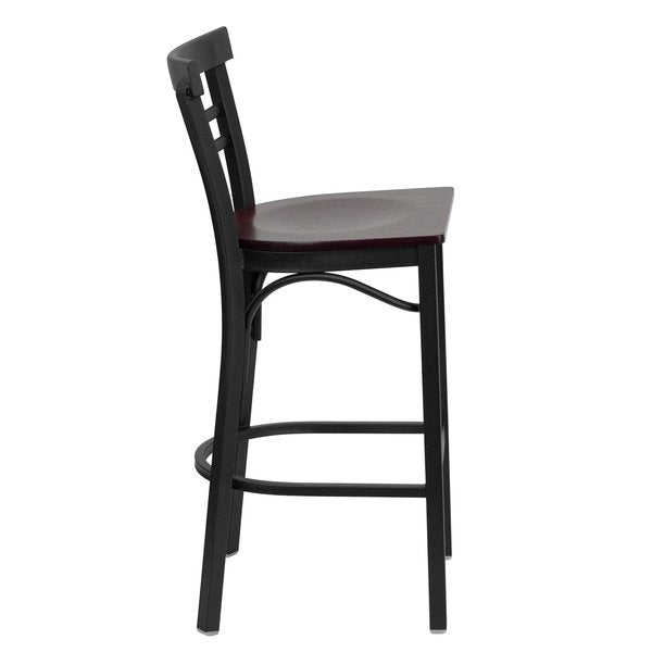 Black Ladder Stool-Mah Seat
