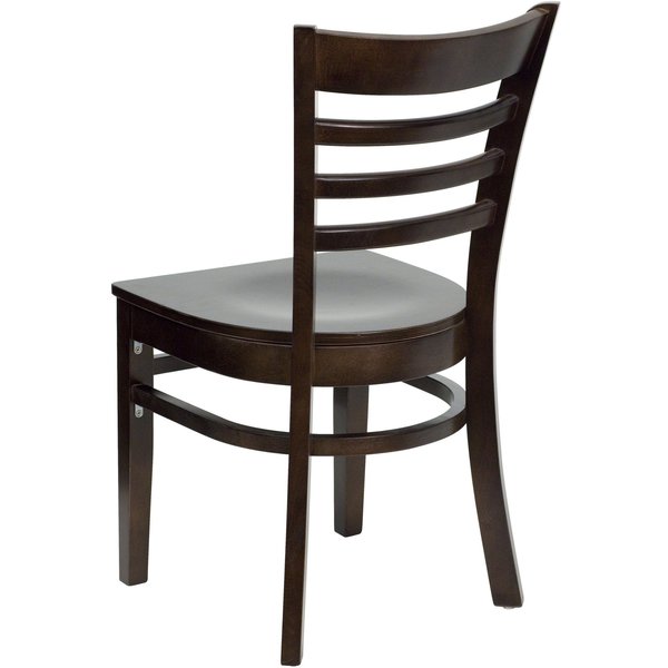 HERCULES Series Ladder Back Walnut Wood Restaurant Chair