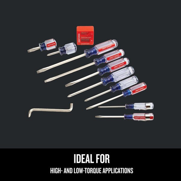 Screwdriver Set, Phillips, Slotted, 12 pcs.